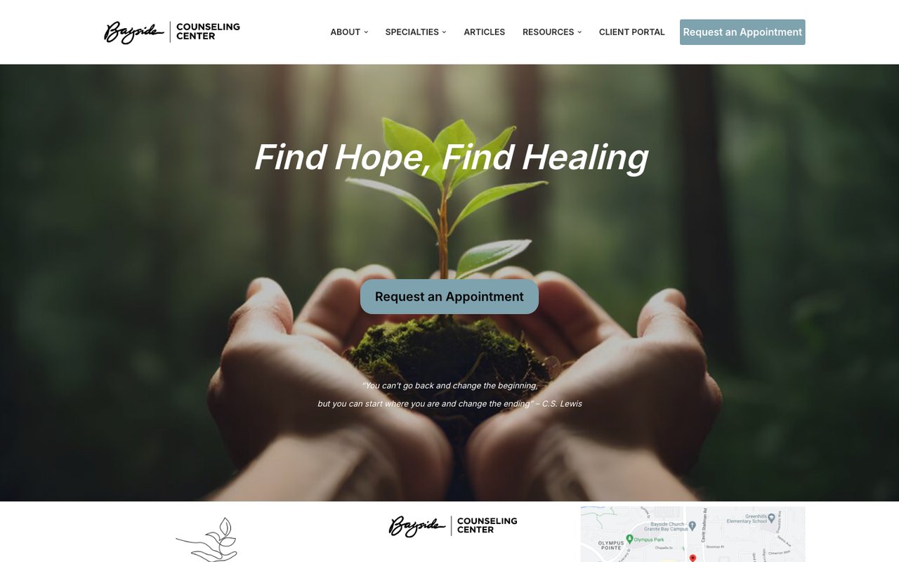 Screenshot of Bayside Counseling Center