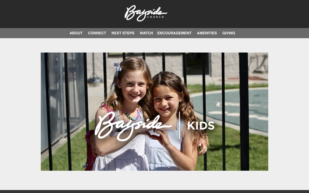 The Granite Bay Kids page, front-end