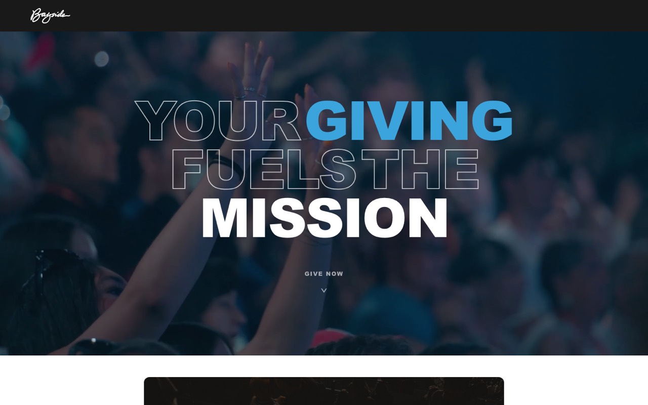Screenshot of Giving