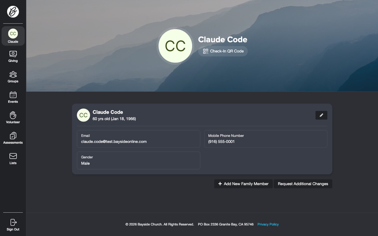 Screenshot of Member accounts
